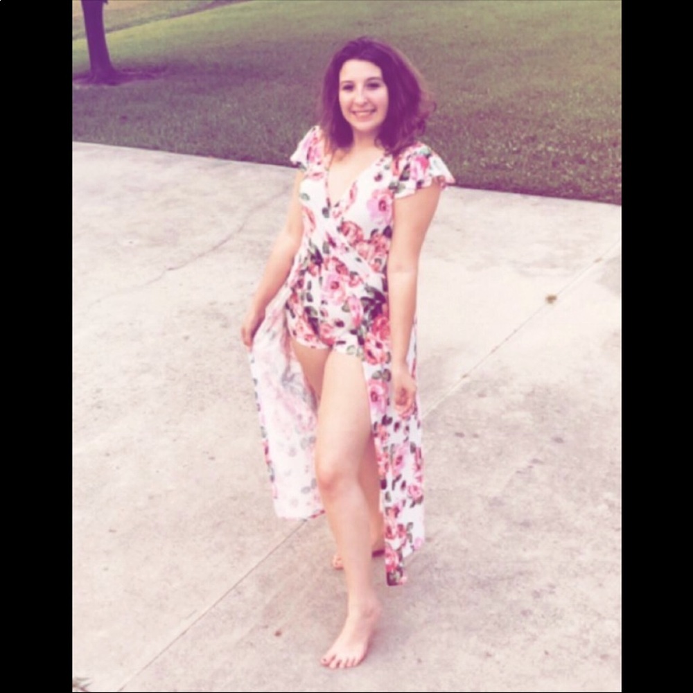 Floral High Low Romper 💞 by Caution to the Wind